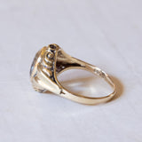 Vintage 14K gold quartz ring, 1950s