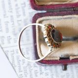 Anello a margherita vintage in oro 8K con granati, anni '50