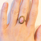 Anello vintage in oro 8K con rodocrosite, anni ‘60