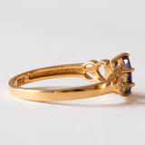 Anello vintage in oro 8K con iolite viola, anni ‘70/‘80