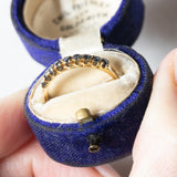 Veretta vintage in oro giallo 18K con zaffiri (0.45ctw ca.), anni ‘60