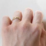 Anello vintage in oro 18K con diamanti, anni ‘50/‘60