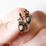 ⭐️ Orecchini antichi in oro 14K con diamanti e perle, primi del ‘900