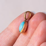 Vintage 9K gold pendant with turquoise paste, 60s / 70s