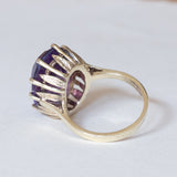 Vintage 8K Gold Amethyst Cocktail Ring, 1960s