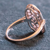 Bague de style Art Déco en or blanc 18 carats avec diamants (0,80 ct env.)