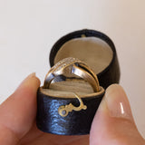 Anello vintage in oro 18K con diamanti (0.15ctw ca.), anni '50