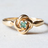Anello vintage in oro 18K con smeraldo, anni ‘50