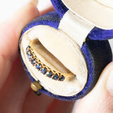 Veretta vintage in oro giallo 18K con zaffiri (0.45ctw ca.), anni ‘60