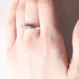 Veretta vintage in oro bianco 14K con diamanti di taglio brillante (0.50ctw ca.), anni ‘60/‘70