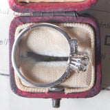 Anello vintage in oro bianco 18K con diamanti (0.29ctw ca.), anni ‘70