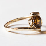 🎃 Anello vintage in oro 9K e tormalina arancione, anni ‘60/‘70