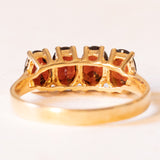 Anello vintage in oro giallo 18K con granati (2ctw ca.), anni ‘50/‘60
