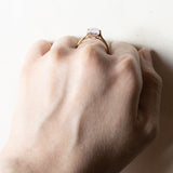 Anello vintage in oro 8K con ametista, anni ‘70