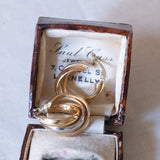 Orecchini vintage in oro giallo, bianco e rosa 18K, anni '70