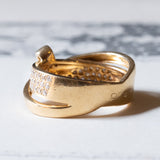 Anello vintage in oro 18K con diamanti (0.56ctw ca.), anni ‘70