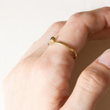 Anello contrarier vintage in oro 14K con zaffiro e diamante, anni ‘50/‘60