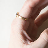 Anello vintage in oro giallo 18K con topazi, anni ‘60