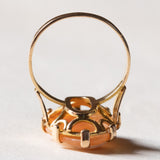 Anello vintage in oro 18K con cammeo su conchiglia, anni ‘60