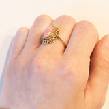 Anello vintage in oro 8K con rodocrosite, anni ‘60