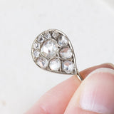 Orecchini Liberty in oro bianco 14K e argento con diamanti di taglio vecchia miniera e di taglio rosa coroné (2ctw ca.), anni ‘10/‘20