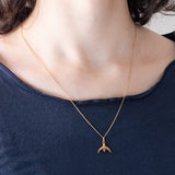 Ciondolo vintage a forma di mezzaluna in oro giallo 18K, anni ‘60/‘70