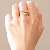 Anello “Harem” vintage in oro giallo 18K con diamanti di taglio brillante (1.15ctw ca.), anni ‘60/‘70