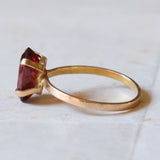 Vintage 18K gold garnet ring, 1960s