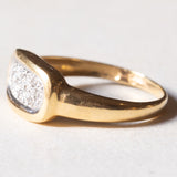 Anello vintage in oro 18K con diamanti (0.05ctw ca.), anni ‘70