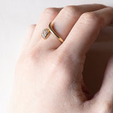 Anello a serpente vintage in oro 14K con diamanti (0.12ctw ca.), anni ‘70