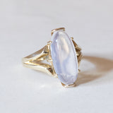 Vintage 14K gold moonstone ring, 60s / 70s