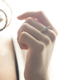 Anello antico in oro 14K e argento con diamanti (0.25ctw ca.), primi del ‘900