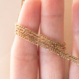 Collana vintage in oro 8K con cromodiopsidi e diamanti, anni ‘80