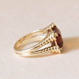 Vintage cocktail ring in 14K gold with citrine quartz, 1960s