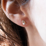 Orecchini vintage in oro giallo 18K con acquamarine (0.80ctw ca.), anni ‘60