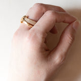 Anello vintage in oro 18K con diamanti (0.56ctw ca.), anni ‘70