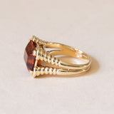 Vintage cocktail ring in 14K gold with citrine quartz, 1960s