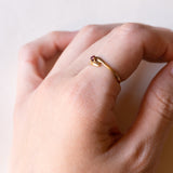 Anello vintage in oro 18K con rubino, anni ‘50