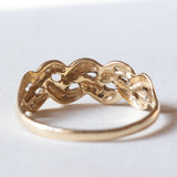 Anello vintage in oro 18K con diamanti, anni ‘50/‘60