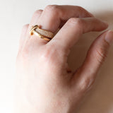 Anello vintage in oro 18K con diamanti (0.56ctw ca.), anni ‘70