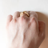 Anello vintage in oro 18K con diamanti (0.56ctw ca.), anni ‘70