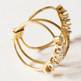 Anello “Harem” vintage in oro giallo 18K con diamanti di taglio brillante (1.15ctw ca.), anni ‘60/‘70