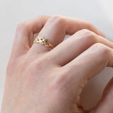 Anello vintage in oro 18K con diamanti, anni ‘50/‘60