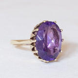 Vintage 8K Gold Amethyst Cocktail Ring, 1960s