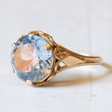 Vintage cocktail ring in 18K gold with blue spinel, 60s / 70s