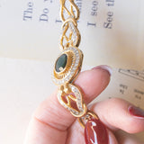 Braccialetto vintage in oro giallo e in oro bianco 18K con zaffiro (2.60ct ca.) e diamanti (1ctw ca.), anni ‘60