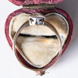 Solitario antico in oro 18K con diamante di taglio vecchia Europa (0.90ct ca.), anni ‘30/‘40