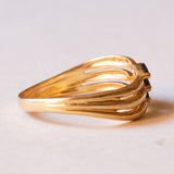 Anello vintage in oro 18K con zaffiri, anni ‘50/‘60