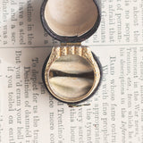 Anello antico in oro 14K e argento con diamanti (0.25ctw ca.), primi del ‘900