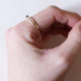 Anello vintage in oro 14K con diamanti (0.14ct ca.), anni ‘60/‘70